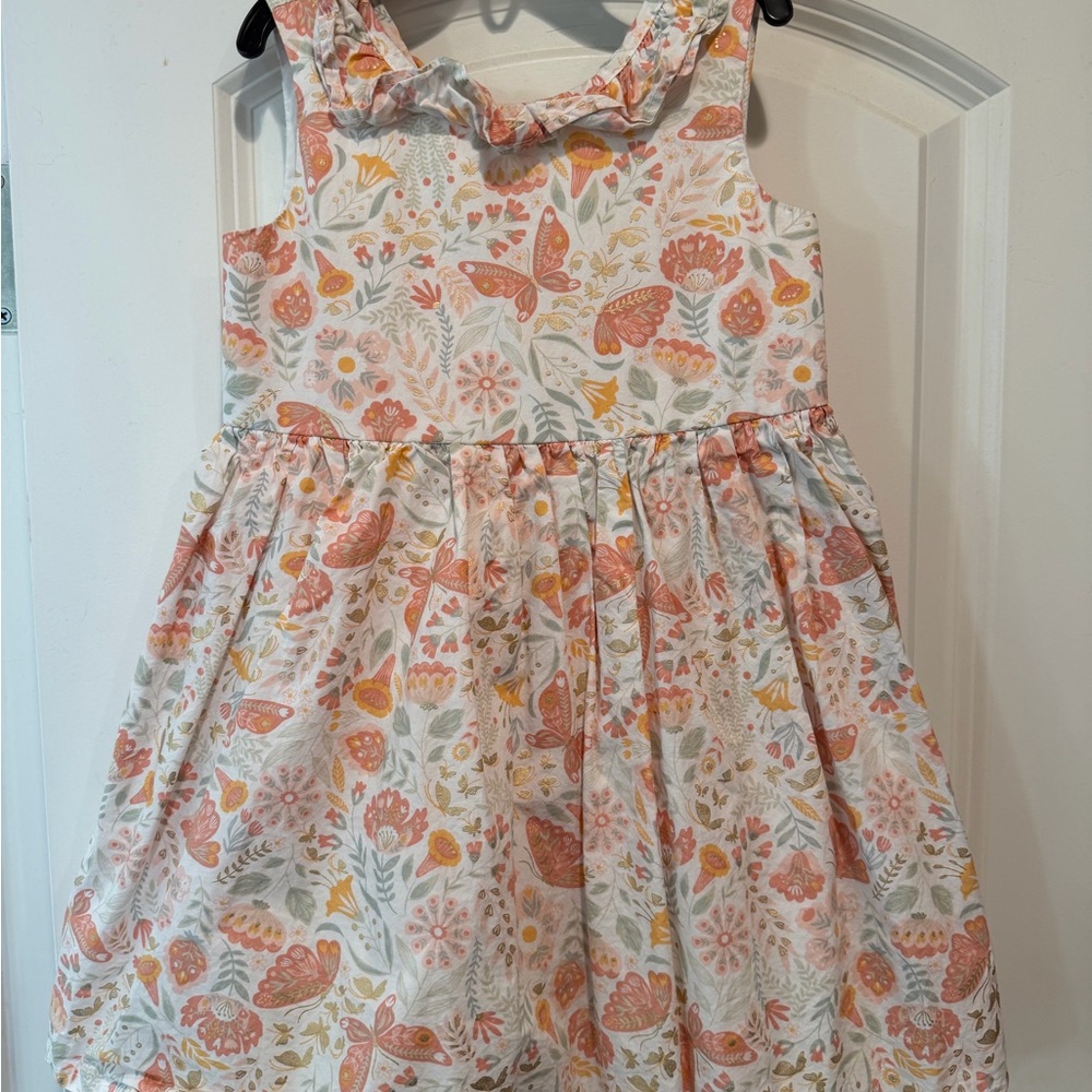 Charming Kids Floral Dress in Pink and Orange — Sz 4t